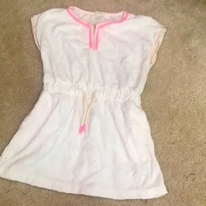 Crewcuts girls 5 white star swim cover-up